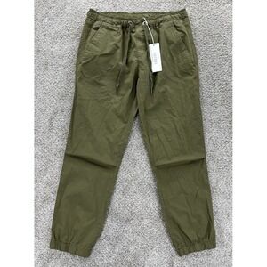 Astrid Jogger Pant Womens L Green Beachcomber Crop Quiet Luxury Resort Italy NWT